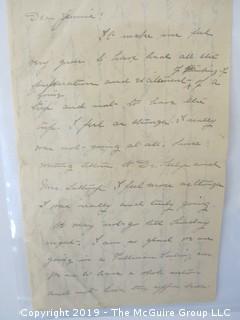 Old Paper: 1889 hand written letter and cover from Washington DC to Chambersville, VA 