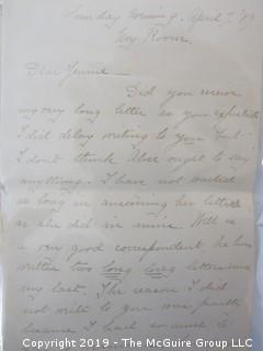 Old Paper: 1889 hand written letters and cover from Smith College, Northampton, MA to Washington DC