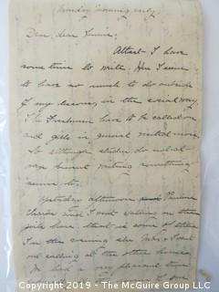 Old Paper: 1889 hand written letter and cover from Washington DC to Chambersville, VA 