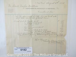 Old Paper: 1885 Business Receipt  