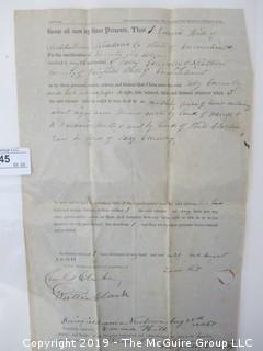 Old Paper: 1851 land records, Fairfield County, CT