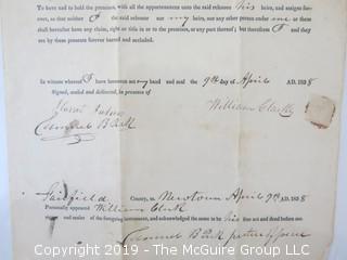 Old Paper: 1838 Will Filed in Fairfield, CT. 