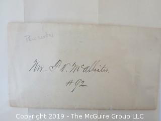 Old Paper: 1888 "Pew Rent" addressed to F.V. McAllister; Madison Ave. Methodist Church, NY, NY 