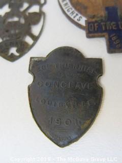 Collection of Masonic Medallions including 1901 - "28th Triennial Conclave, Louisville, KY"