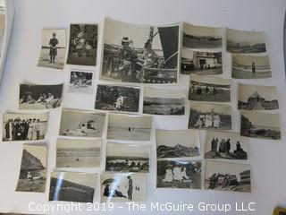 Collection of vintage photos; including ladies Christening SS William Yancey, fleet of US Liberty Ships    