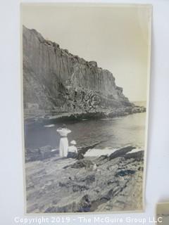 Collection of vintage photos; including ladies Christening SS William Yancey, fleet of US Liberty Ships    