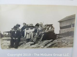 Collection of vintage photos; including ladies Christening SS William Yancey, fleet of US Liberty Ships    