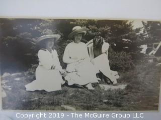 Collection of vintage photos; including ladies Christening SS William Yancey, fleet of US Liberty Ships    