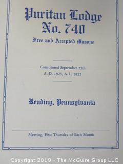 Collection of old paper ephemera including 1900 edition of The Saturday Evening Post and Puritan Masonic Lodge #470; Reading,PA 