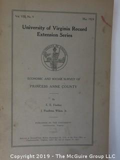 1924 Pamphlet of University of Virginia Extension Bulletin