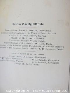 Industrial and Historical Sketch of Fairfax County, VA; pub by the County Supervisors; 1907 