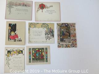 Collection of holiday cards from first half of 20th century