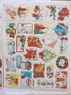 Collection of ephemera including Christmas stickers