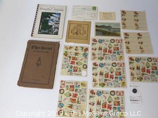 Collection of ephemera including Christmas stickers