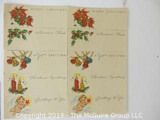 Collection of ephemera including Christmas stickers