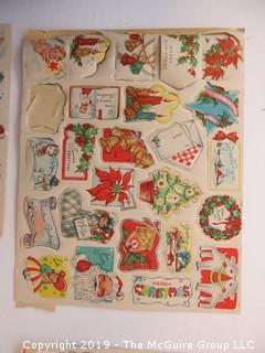 Collection of ephemera including Christmas stickers