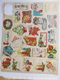 Collection of ephemera including Christmas stickers