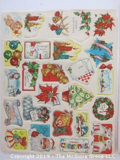 Collection of ephemera including Christmas stickers