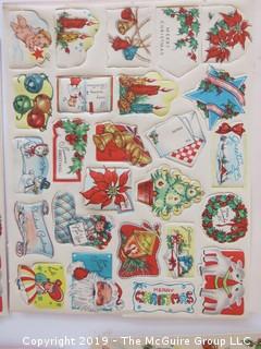 Collection of ephemera including Christmas stickers