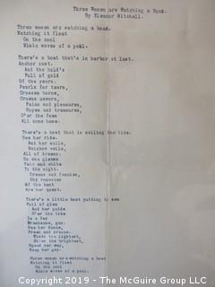 Collection of Old Paper including 1932 letter of appreciation to Ms. Olcott, leader of the Glencarlyn, VA chapter of the Girl's Friendly Society, Phillipine Mission; WW II V-Mail stationary; letter of appreciation to Henry Olcott from colleagues at U.S. Census Bureau, 1902; poem and 1926 letter. 