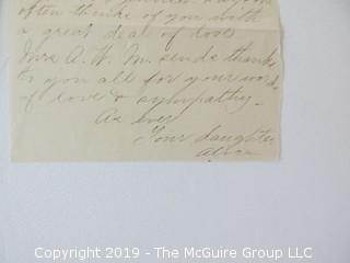 1881 Hand Written Letter