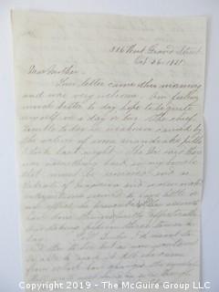 1881 Hand Written Letter