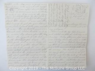 1881 Hand Written Letter