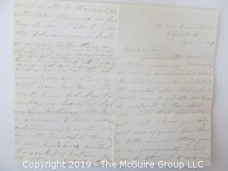 1882 Hand Written Letter