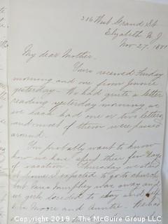 1881 Hand Written Letter