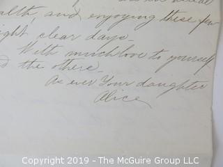 1881 Hand Written Letter