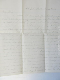 1881 Hand Written Letter