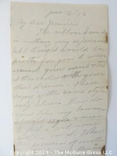 1882 Hand Written Letter