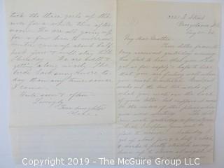 1882 Hand Written Letter