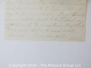 1883 Hand Written Letter