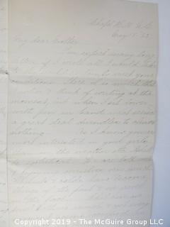 1883 Hand Written Letter