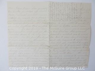 1883 Hand Written Letter