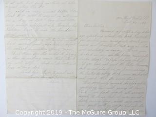 1881 Hand Written Letter