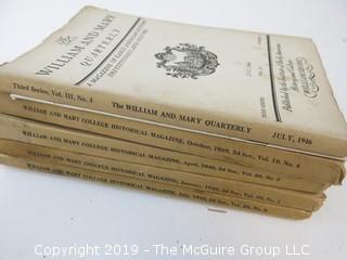 Collection of William and Mary College Quarterly's; 1939-1946