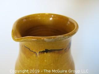 Replica of 1770 Semple Family Ceramic Pottery Pitcher; curated by Colonial Williamsburg; 6 3/8" tall
