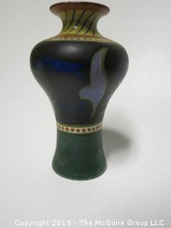 Luxor Vase, Gouda Pottery; 7 3/4" tall 