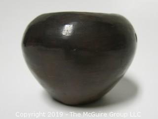 Small Primitive Bulbous Form Ceramic Vase; possibly Navajo; 2 7/8" tall