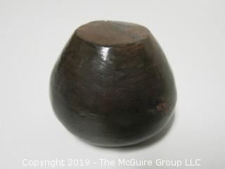 Small Primitive Bulbous Form Ceramic Vase; possibly Navajo; 2 7/8" tall