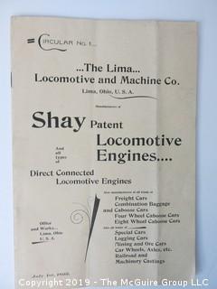 Collection of vintage pamphlets including locomotive engines, Saw Mill Science, Folding Furniture and Concrete Streets