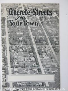 Collection of vintage pamphlets including locomotive engines, Saw Mill Science, Folding Furniture and Concrete Streets