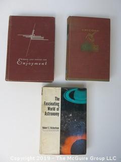 Collection of books including "The Fascinating World of Astronomy"; McGraw Hill; 1960