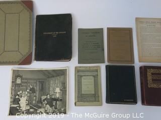 Collection of books, photo and ledgers 