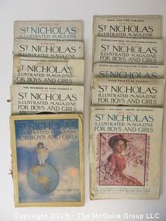 Collection of "St. Nicholas" Illustrated Magazine For Boys and Girls; 1910-1914