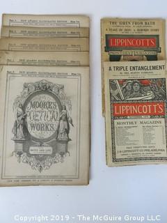 5 volumes of "Moore's Poetical Works";  and 2 volumes of Lippincott's; 1898