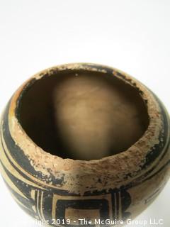 Early Ceramic Vase with traditional handpainted design; possibly Navajo; 6 3/4" tall