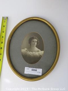 Framed Portrait of Bessie McAllister; 8 x 11" 